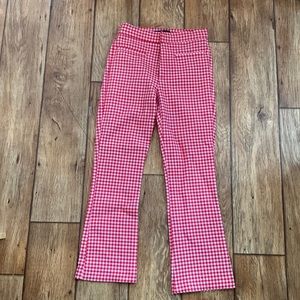 Zara gingham kick flare pants